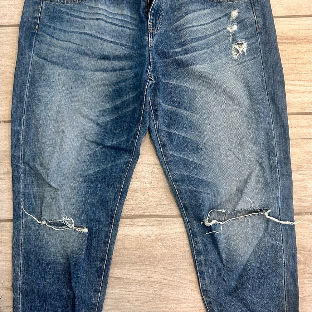 Women's Blue Distressed Jeans